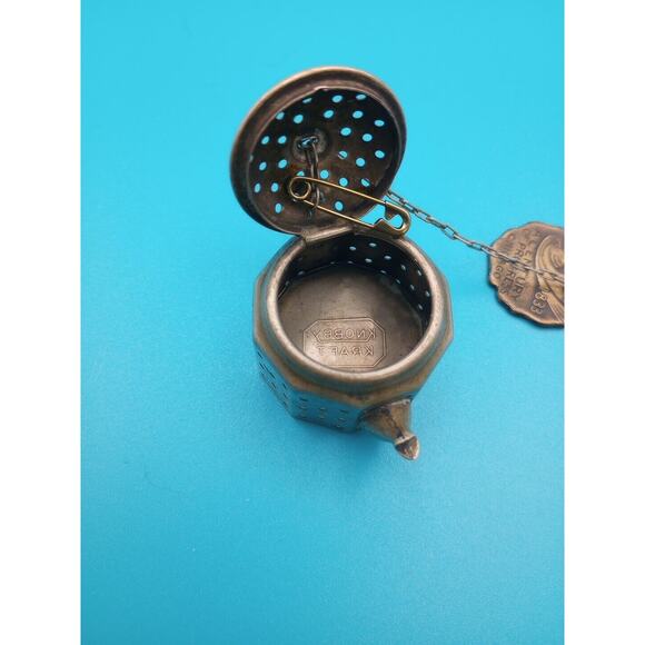 Vintage Knobby Kraft Miniature Teapot Strainer Chicago World Fair 1933 - Picture 8 of 11